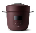 Re・De Pot 電気圧力鍋 2L レッド PCH-20LR 自動調理 炊飯器 鍋 スロー調理 低温調理 蒸し調理 温め直し レシピ付 コンパクト おしゃれ キッチン家電 人気 時短 簡単操作 プレゼントにも