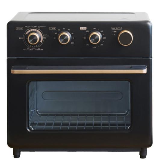 YAMAZEN コンベクションオーブン YCV-MC130(B) ノンフライ ヘルシー調理 熱風循環式 トースター機能付き ブラック