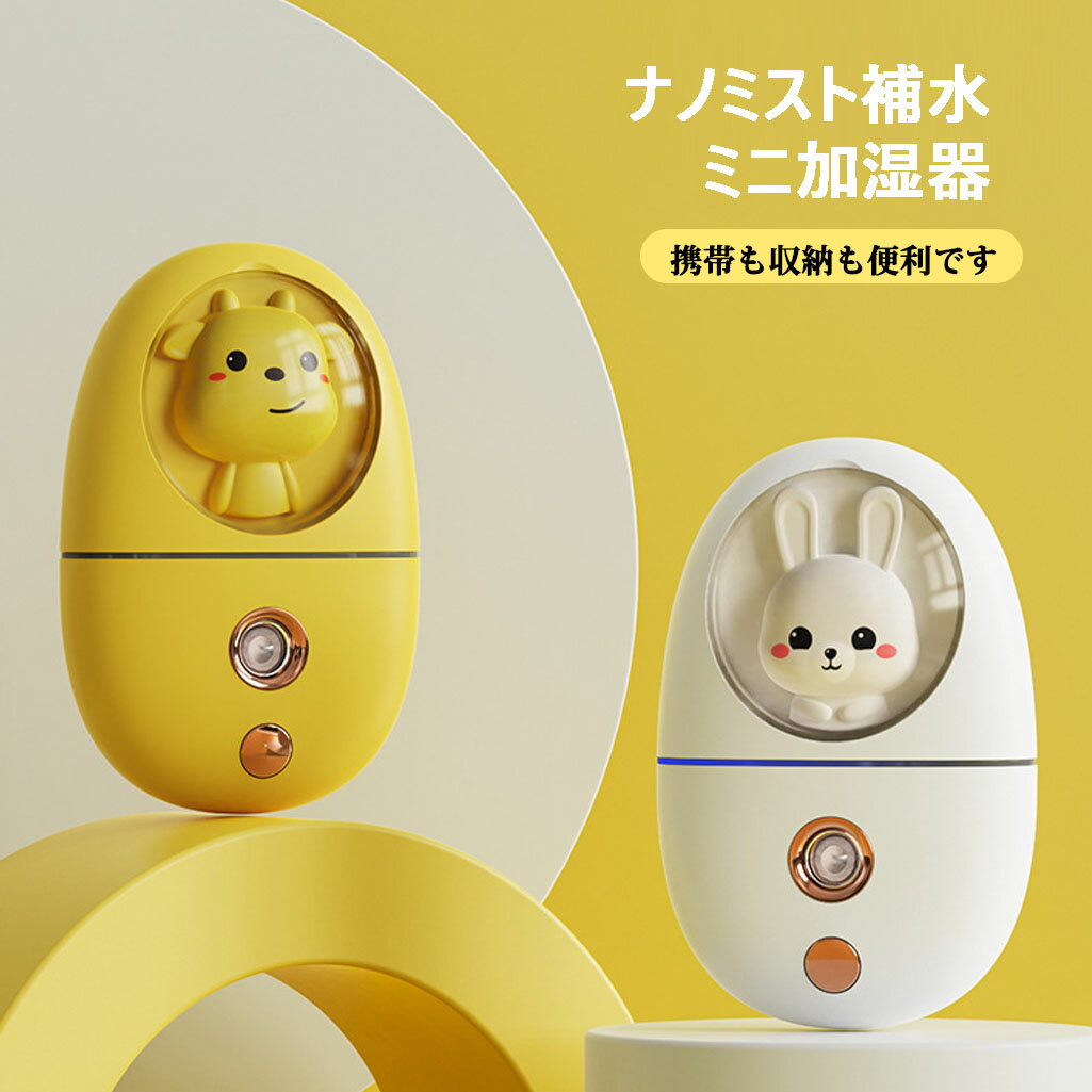 ミニ加湿器 ナノミスト補水 かわいい 卓上 デスク オフィス 可愛い 手軽 プレゼント 小型 超音波加湿器 省エネ 車 乾燥対策 静音 ミスト 寝室 ギフト