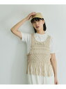 【SALE/50%OFF】【ENIM BY VICKY】マクラメベスト≪手洗い可能≫ VICKY ビッキー ジャケット・アウター ダウンジャケット・ダウンベスト...