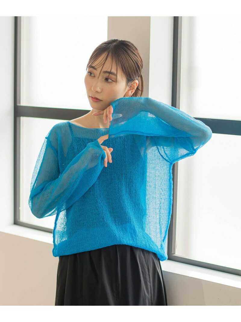 Rakuten - 【SALE／50%OFF】ざっくりシアーニット≪手洗い可能≫ Droite lautreamont ドロワット・ロートレアモン トップス ニット ブラック ホワイト ブルー【RBA_E】【送料無料】[Rakuten Fashion]