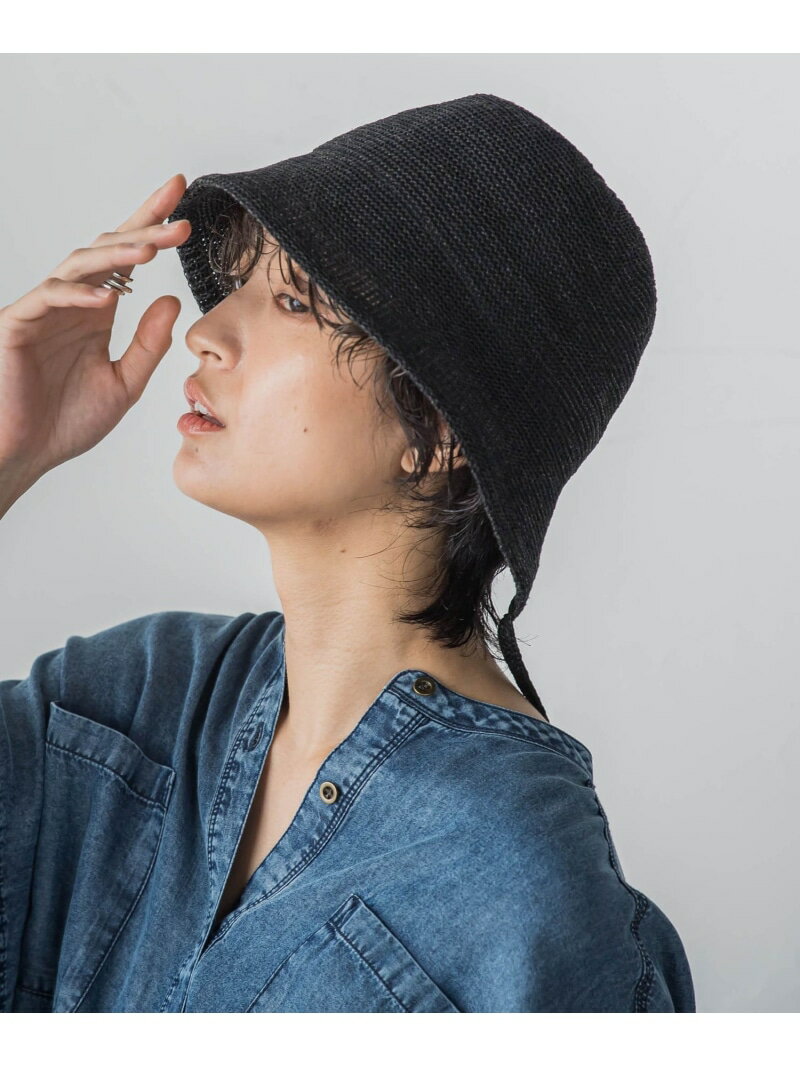 ボンネット風チューリップハット MAYSON GREY メイソングレイ 帽子 その他の帽子 ブラック【送料無料】[Rakuten Fashion]