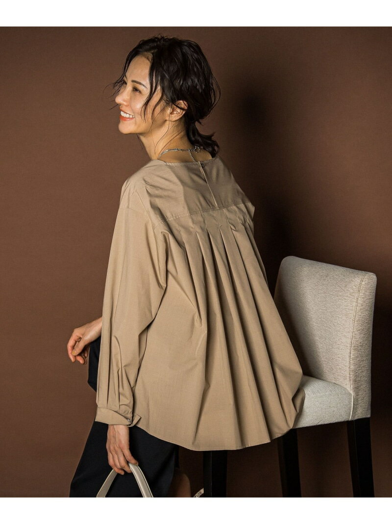 Rakuten - 【SALE／20%OFF】キーネックエアリータックブラウス ≪接触冷感/洗濯機で洗える≫ LAUTREAMONT ロートレアモン トップス シャツ・ブラウス グリーン ブラック ホワイト ブラウン【RBA_E】【送料無料】[Rakuten Fashion]