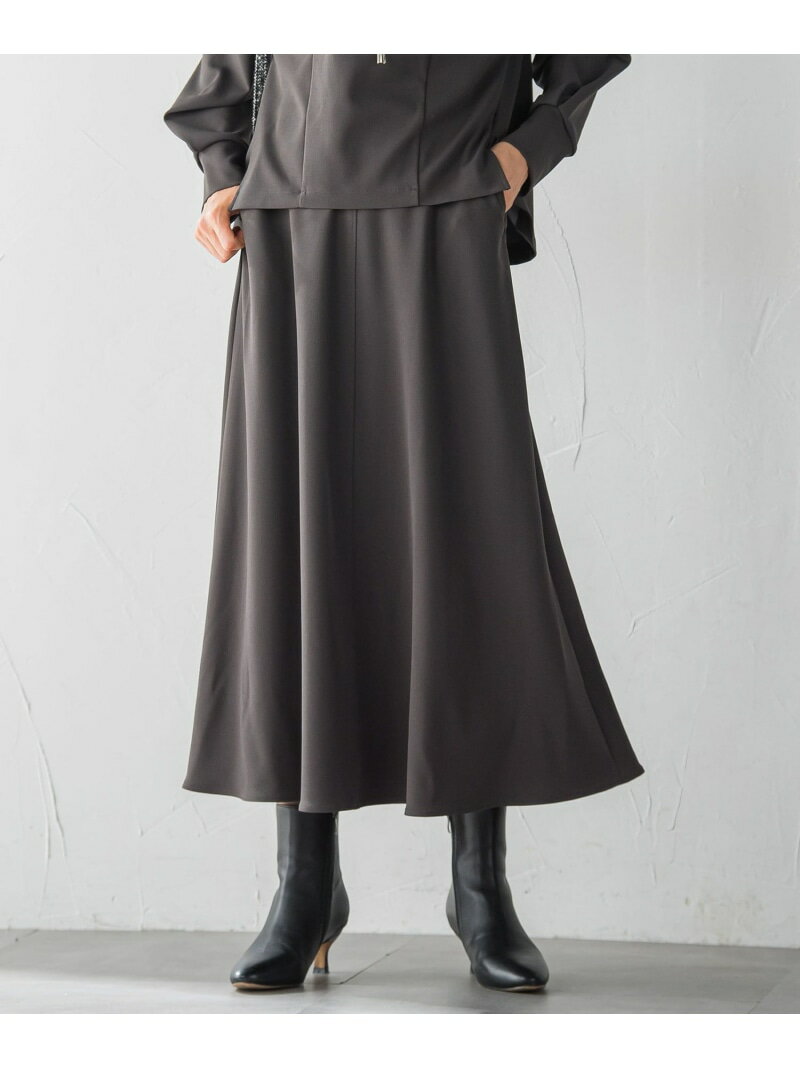 Rakuten - 【SALE／30%OFF】プロシェルジョーゼット フレアスカート ≪セットアップ対応/洗濯機で洗える≫ LAUTREAMONT ロートレアモン スカート その他のスカート ブラック グレー ホワイト【RBA_E】【送料無料】[Rakuten Fashion]