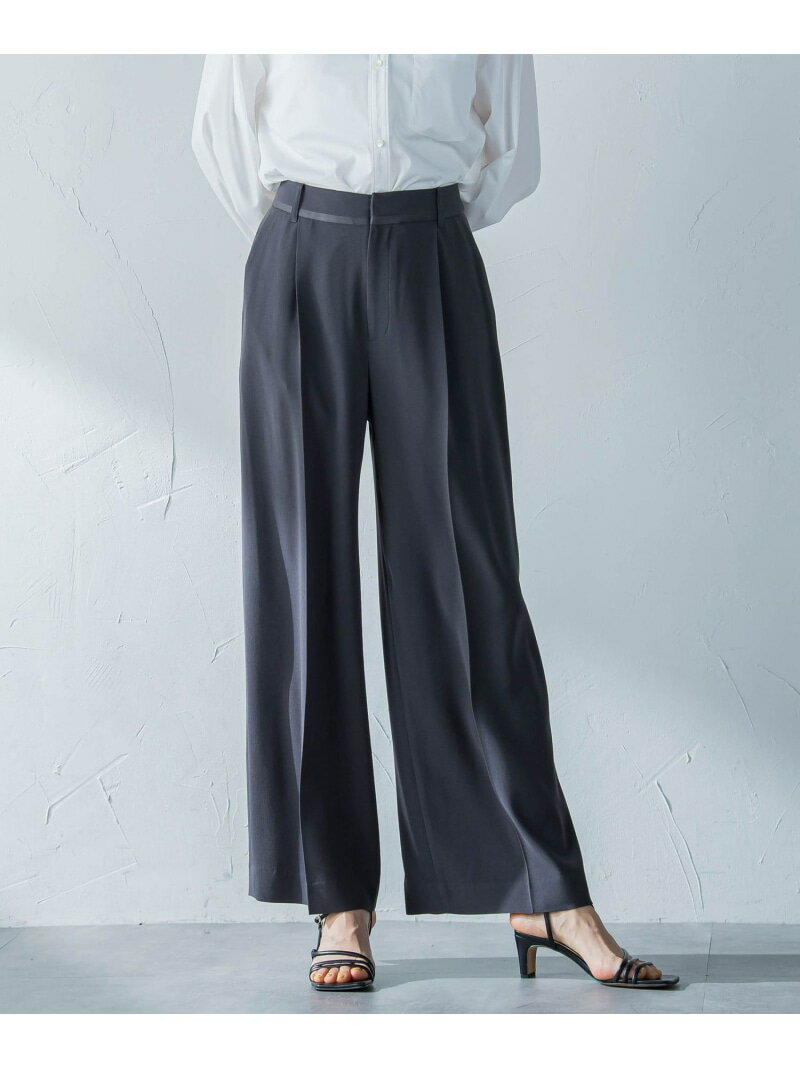Rakuten - 【SALE／60%OFF】サテンウエストタックワイドパンツ LAUTREAMONT ロートレアモン パンツ その他のパンツ グレー イエロー ベージュ【RBA_E】【送料無料】[Rakuten Fashion]