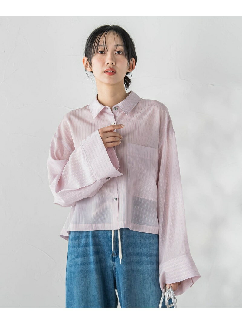 Rakuten - 【SALE／30%OFF】LYOCELL DOBBY STRIPEシャツ Droite lautreamont ドロワット・ロートレアモン トップス シャツ・ブラウス ホワイト ブルー ピンク【RBA_E】【送料無料】[Rakuten Fashion]