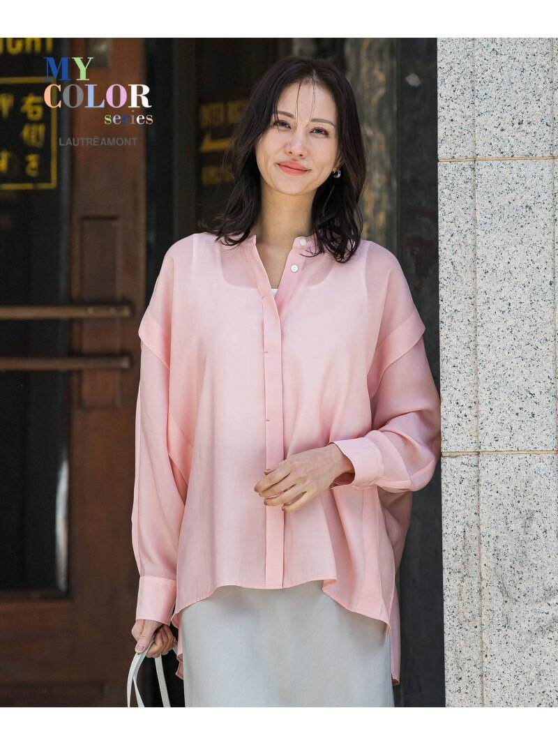 Rakuten - シアーブロードブラウス LAUTREAMONT ロートレアモン トップス シャツ・ブラウス ピンク グリーン ホワイト ブラウン【送料無料】[Rakuten Fashion]