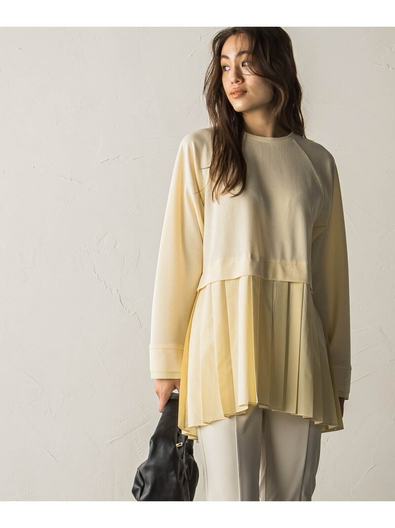 【SALE／50%OFF】プリーツドッキングプルオーバー≪洗濯機で洗える≫ MAYSON GREY メイソングレイ トップス カットソー・Tシャツ ブラック ホワイト グリーン【RBA_E】【送料無料】[Rakuten Fashion]