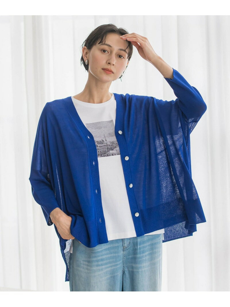 UVカットカーディガン la.f... ラ・エフ トップス カーディガン オレンジ ブラウン ブルー ブラック【送料無料】[Rakuten Fashion]