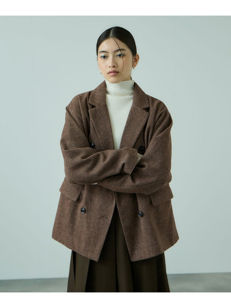 ツィーディファインチェックジャコット VICKY ビッキー ジャケット・アウター テーラードジャケット・ブレザー ブラウン【送料無料】[Rakuten Fashion]