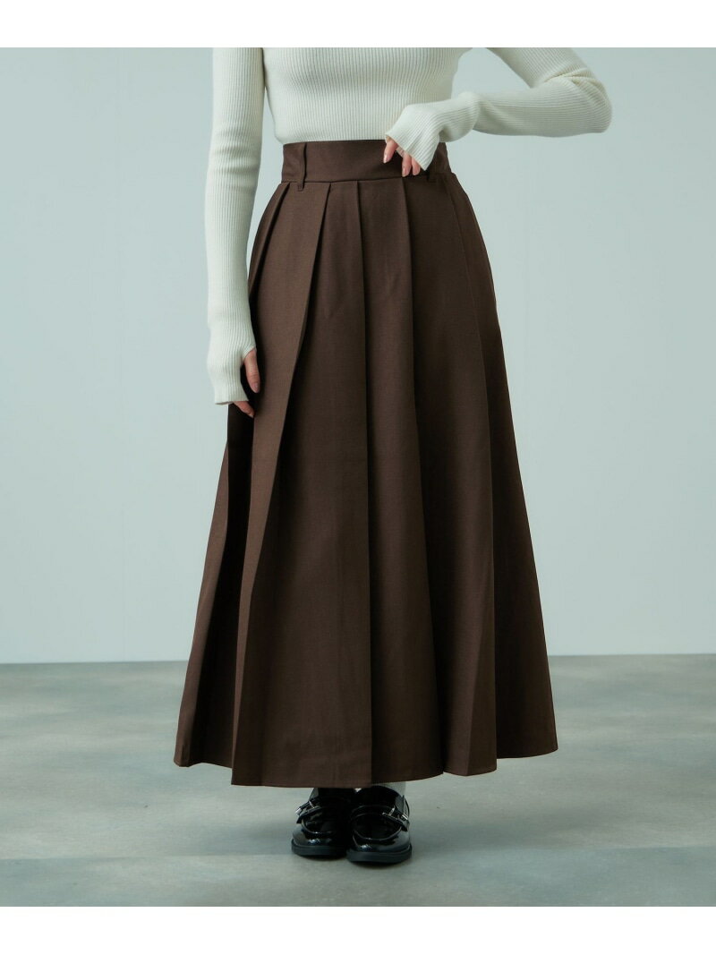 【SALE／10%OFF】ワイドプリーツスリットスカート≪手洗い可能≫ VICKY ビッキー スカート その他のスカート ブラウン ブラック【RBA_E】【送料無料】[Rakuten Fashion]