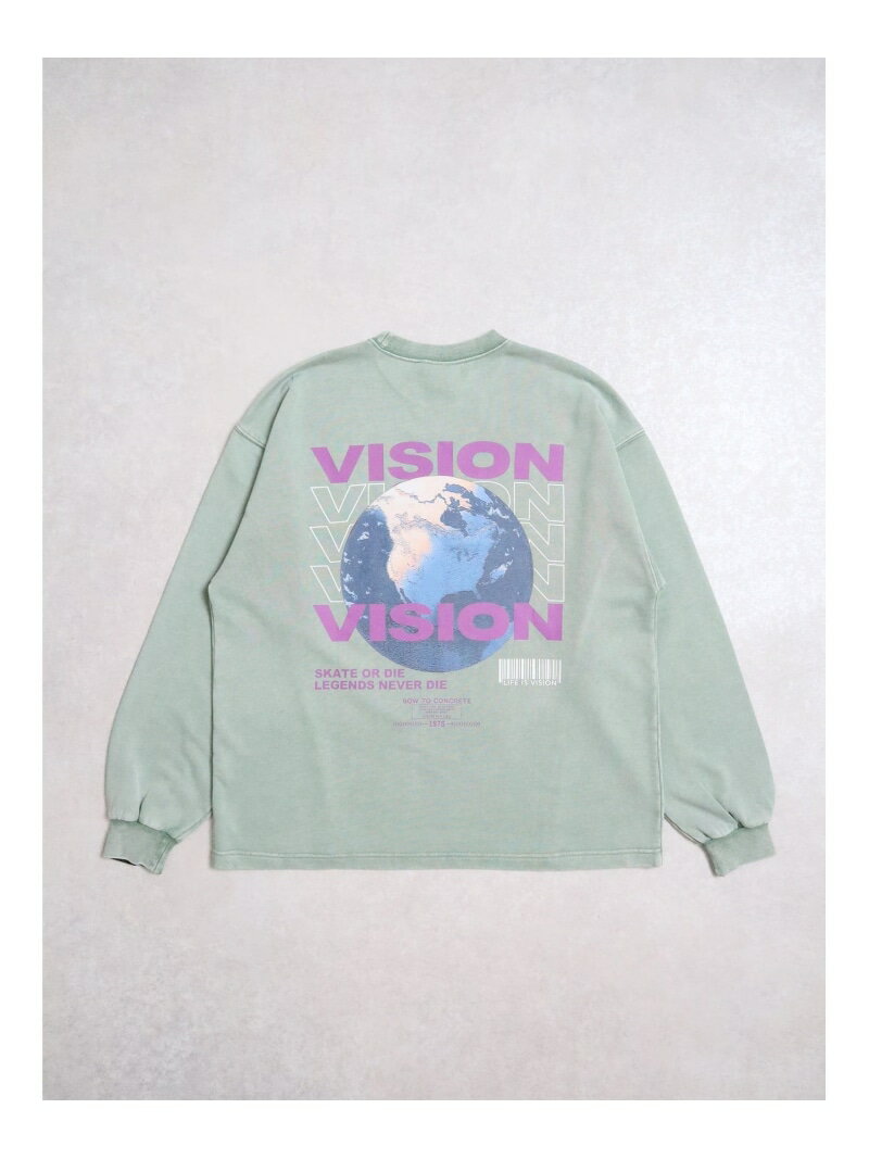 Rakuten - 【SALE／60%OFF】【VISION STREET WEAR】アースグラフィックトレーナー《洗濯機で洗える》 VICKY ビッキー トップス カットソー・Tシャツ グリーン ブラック【RBA_E】[Rakuten Fashion]