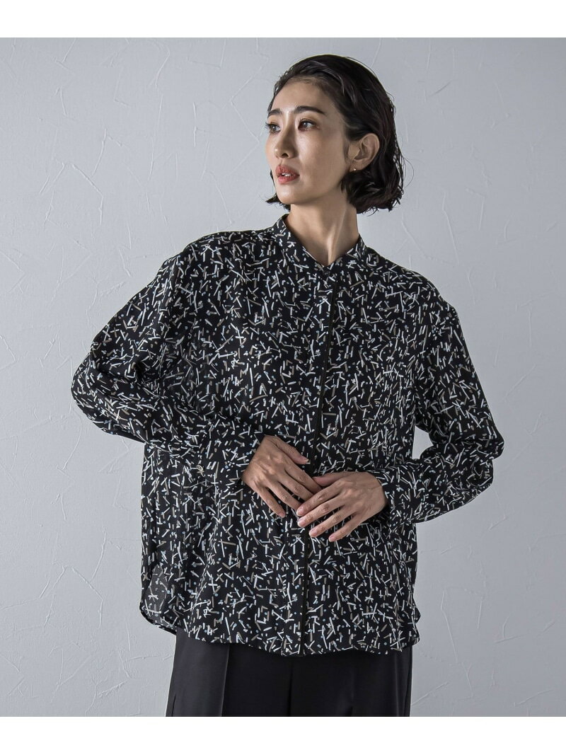 Rakuten - 【SALE／50%OFF】幾何ドット柄ブリントブラウス≪洗濯機で洗える≫ la.f... ラ・エフ トップス シャツ・ブラウス グリーン ブラック【RBA_E】【送料無料】[Rakuten Fashion]