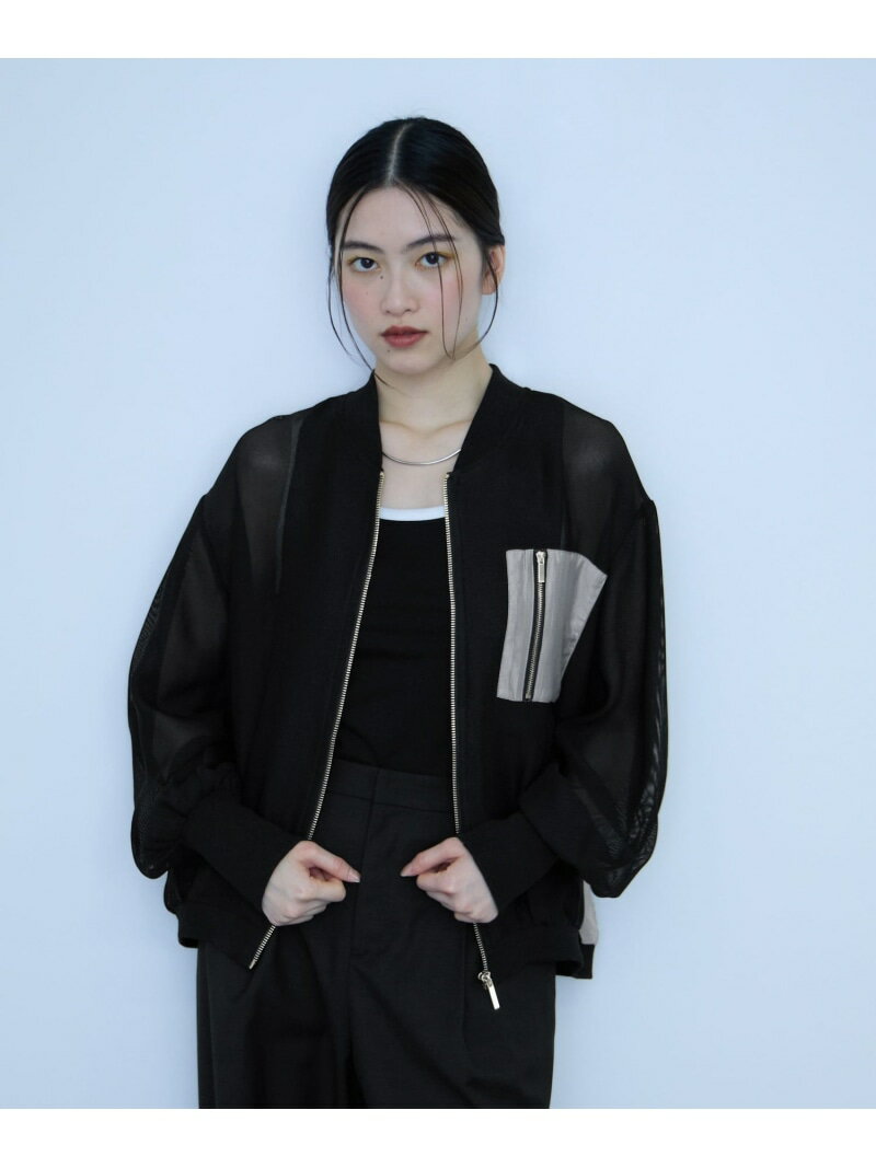 【大人の抜け感】メッシュブルゾン VICKY ビッキー ジャケット・アウター テーラードジャケット・ブレザー ブラック ホワイト ベージュ【送料無料】[Rakuten Fashion]