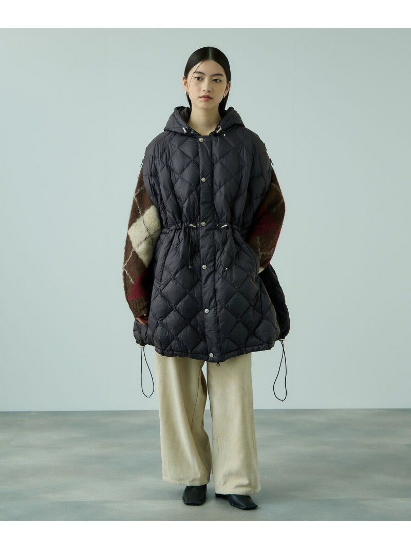 TAION ダウンケープコート≪手洗い可能≫ VICKY ビッキー ジャケット・アウター ダウンジャケット・ダウンベスト ブラック ネイビー【送料無料】[Rakuten Fashion]