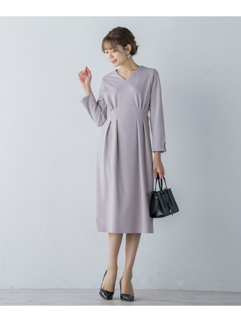 【大HIT定番】ハイストレッチジョーゼット長袖ワンピース ≪手洗い可能 / セットアップ対応≫ ketty ケティ ワンピース・ドレス ワンピース ホワイト ブラック ネイビー グレー【送料無料】[Rakuten Fashion]のサムネイル