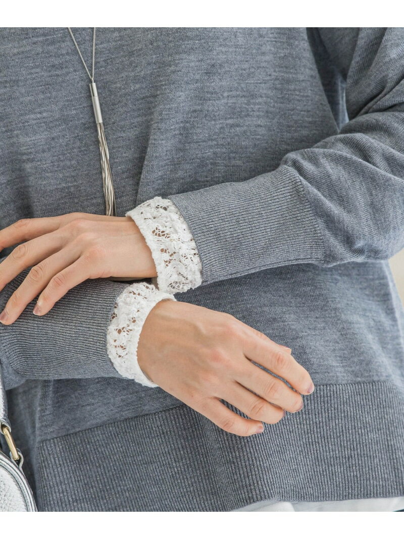 【SALE／20%OFF】袖レースインナーカットソー LAUTREAMONT ロートレアモン トップス カットソー・Tシャツ ブラック ホワイト【RBA_E】【送料無料】[Rakuten Fashion]