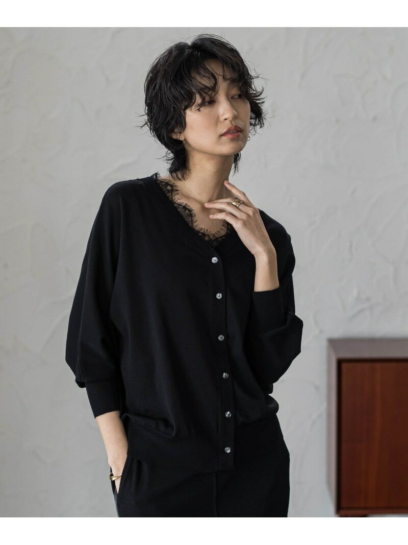 V-Neck - 2WAYレースネックニットプルオーバー MAYSON GREY メイソングレイ トップス ニット ブラック パープル ホワイト【送料無料】[Rakuten Fashion]