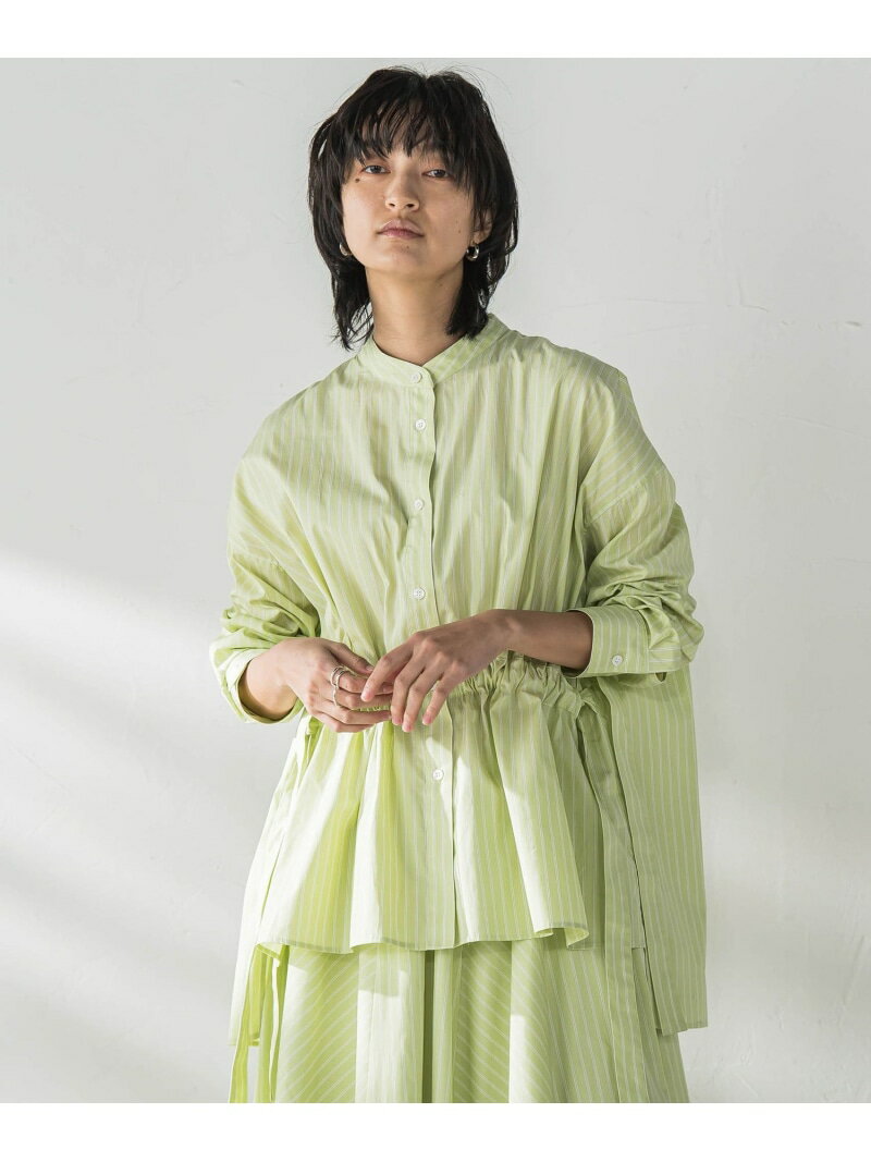 Rakuten - 【SALE／50%OFF】カラーストライプウエストマークオーバーシャツ≪洗濯機で洗える≫ MAYSON GREY メイソングレイ トップス シャツ・ブラウス パープル グリーン ブルー【RBA_E】【送料無料】[Rakuten Fashion]