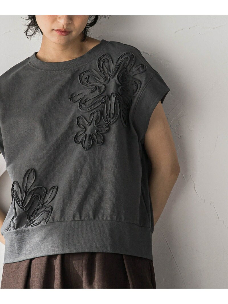 Rakuten - 【SALE／10%OFF】麻調ジャージフラワーモチーフプルオーバー MAYSON GREY メイソングレイ トップス カットソー・Tシャツ ホワイト グレー ブラウン【RBA_E】【送料無料】[Rakuten Fashion]