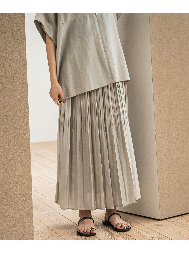 Rakuten - 【SALE／30%OFF】ラフィーネクロスランダム消しプリーツスカート≪手洗い可能 / セットアップ対応≫ MAYSON GREY メイソングレイ スカート その他のスカート ブルー ベージュ ブラウン【RBA_E】【送料無料】[Rakuten Fashion]
