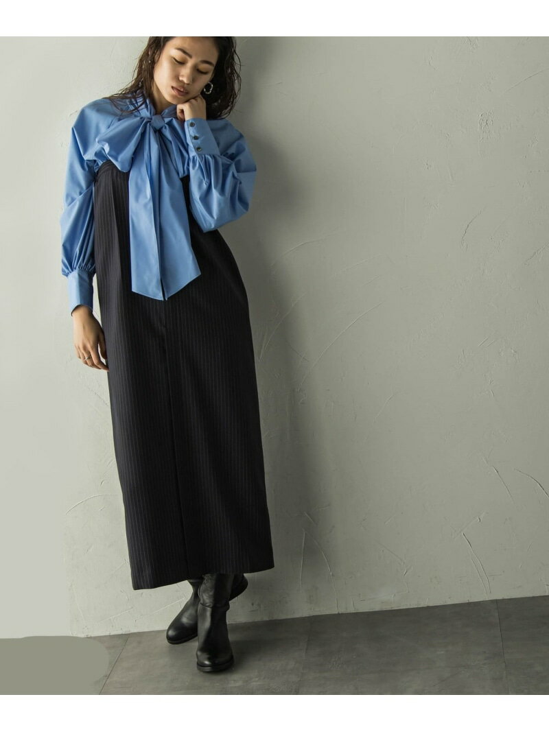 【SALE／50%OFF】2WAYピンストライプジャンパードレス≪洗濯機で洗える≫ MAYSON GREY メイソングレイ ワンピース・ドレス ワンピース グレー ネイビー【RBA_E】【送料無料】[Rakuten Fashion]