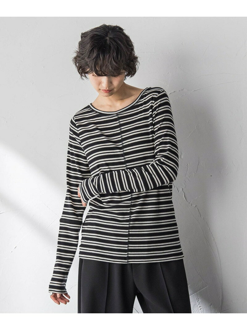 【SALE／10%OFF】"肌が喜ぶ"前後2WAYクルーネックロンT≪手洗い可能≫ MAYSON GREY メイソングレイ トップス カットソー・Tシャツ ブラック ホワイト【RBA_E】【送料無料】[Rakuten Fashion]