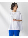 【大きいサイズ】バックフレアカットソー≪洗濯機で洗える≫ la.f... ラ・エフ トップス カットソー・Tシャツ ブラック ホワイト【送料無料】[Rakute...