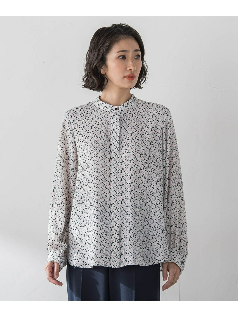 Sleeveless - 【SALE／30%OFF】【大きいサイズ】ジオメトリック柄ブラウス la.f... ラ・エフ トップス シャツ・ブラウス グリーン ホワイト【RBA_E】【送料無料】[Rakuten Fashion]