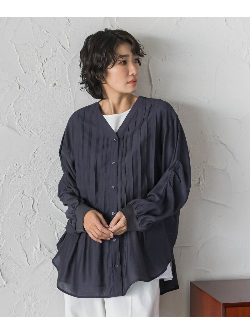 【SALE／10%OFF】【WEB限定】"着こなし広がる"シャツブラウス la.f... ラ・エフ トップス シャツ・ブラウス ピンク グリーン グレー ホワイト【RBA_E】【送料無料】[Rakuten Fashion]