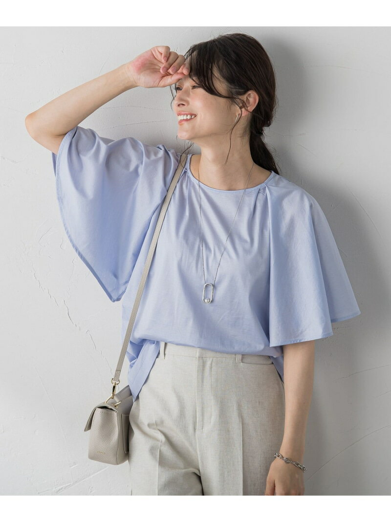 Rakuten - 【SALE／50%OFF】ケープ風コットンカットソー≪洗濯機で洗える≫ LAUTREAMONT ロートレアモン トップス カットソー・Tシャツ ブラック ブルー ブラウン ホワイト【RBA_E】【送料無料】[Rakuten Fashion]