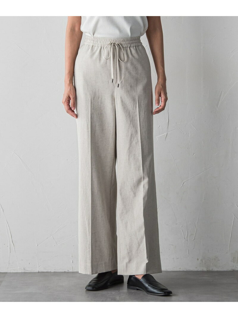 【大きいサイズ】シェルタリングワイドパンツ la.f... ラ・エフ パンツ その他のパンツ ベージュ ブラック ホワイト【送料無料】[Rakuten Fashion]