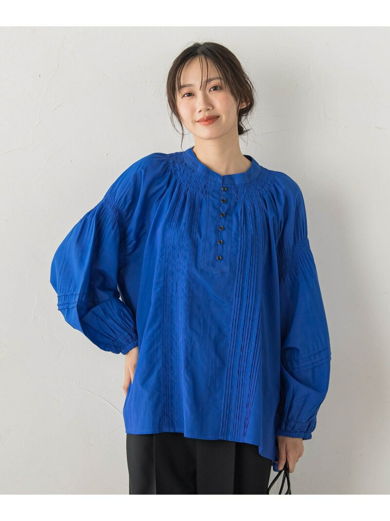 【SALE／10%OFF】コットンシアーボイルブラウス Droite lautreamont ドロワット・ロートレアモン トップス シャツ・ブラウス ブラック ホワイト ブルー【RBA_E】【送料無料】[Rakuten Fashion]