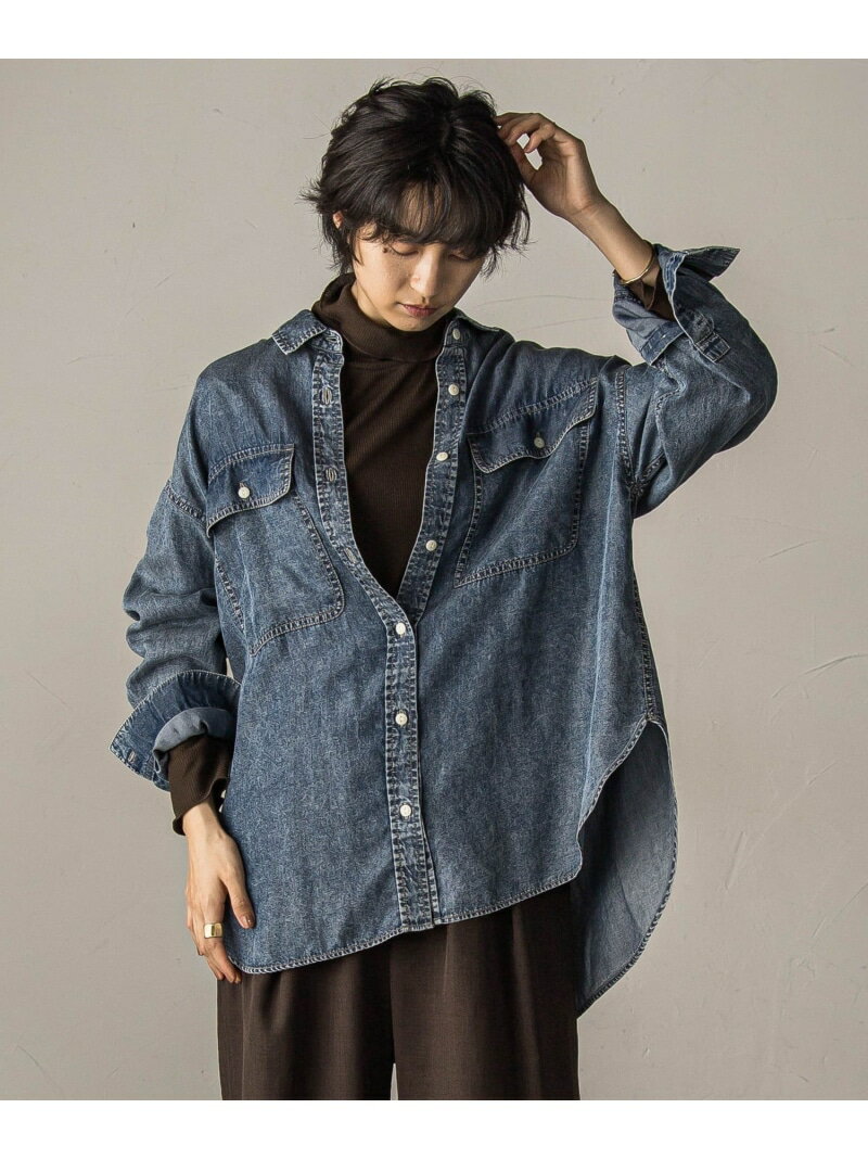 バイオシルクデニムオーバーシャツ≪...