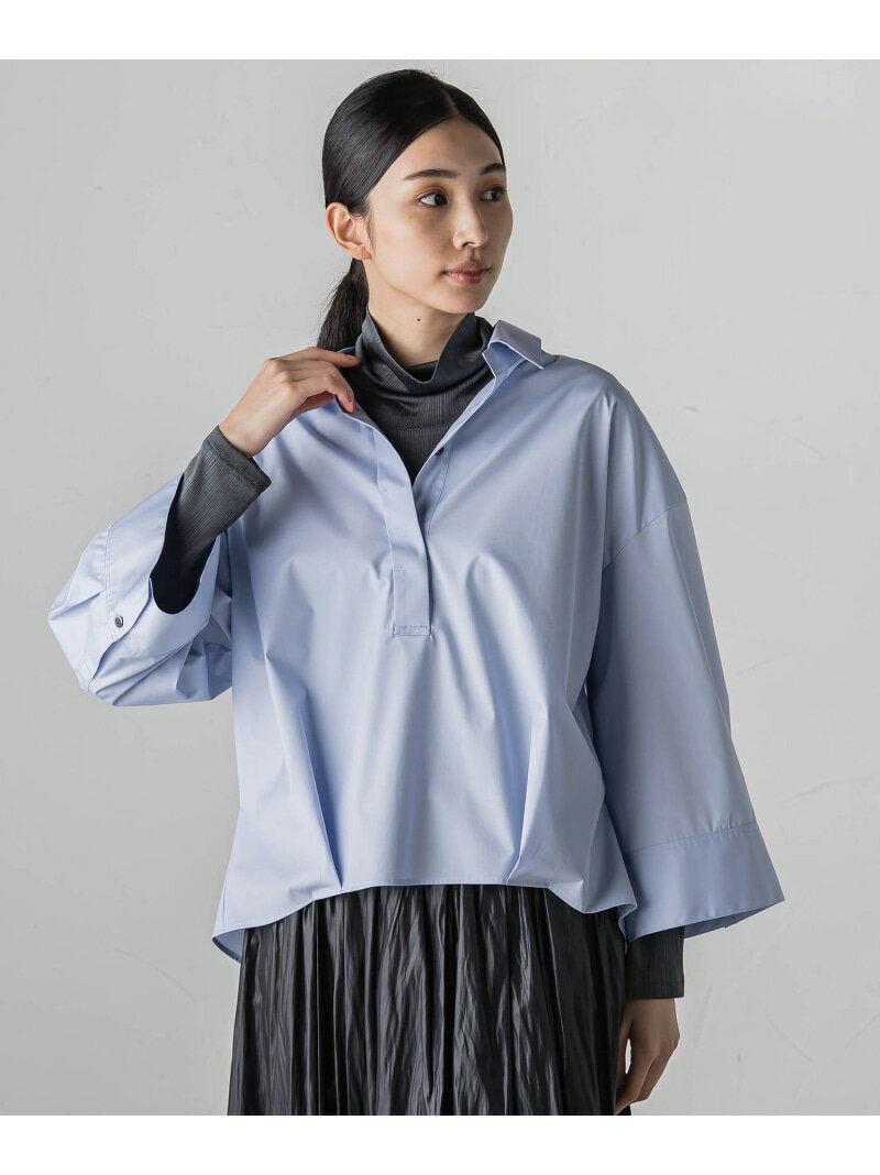 Rakuten - 【SALE／50%OFF】エステネージュスキッパーブラウス≪洗濯機で洗える/接触冷感/紫外線防止≫ la.f... ラ・エフ トップス シャツ・ブラウス ホワイト ブラック ブルー【RBA_E】【送料無料】[Rakuten Fashion]
