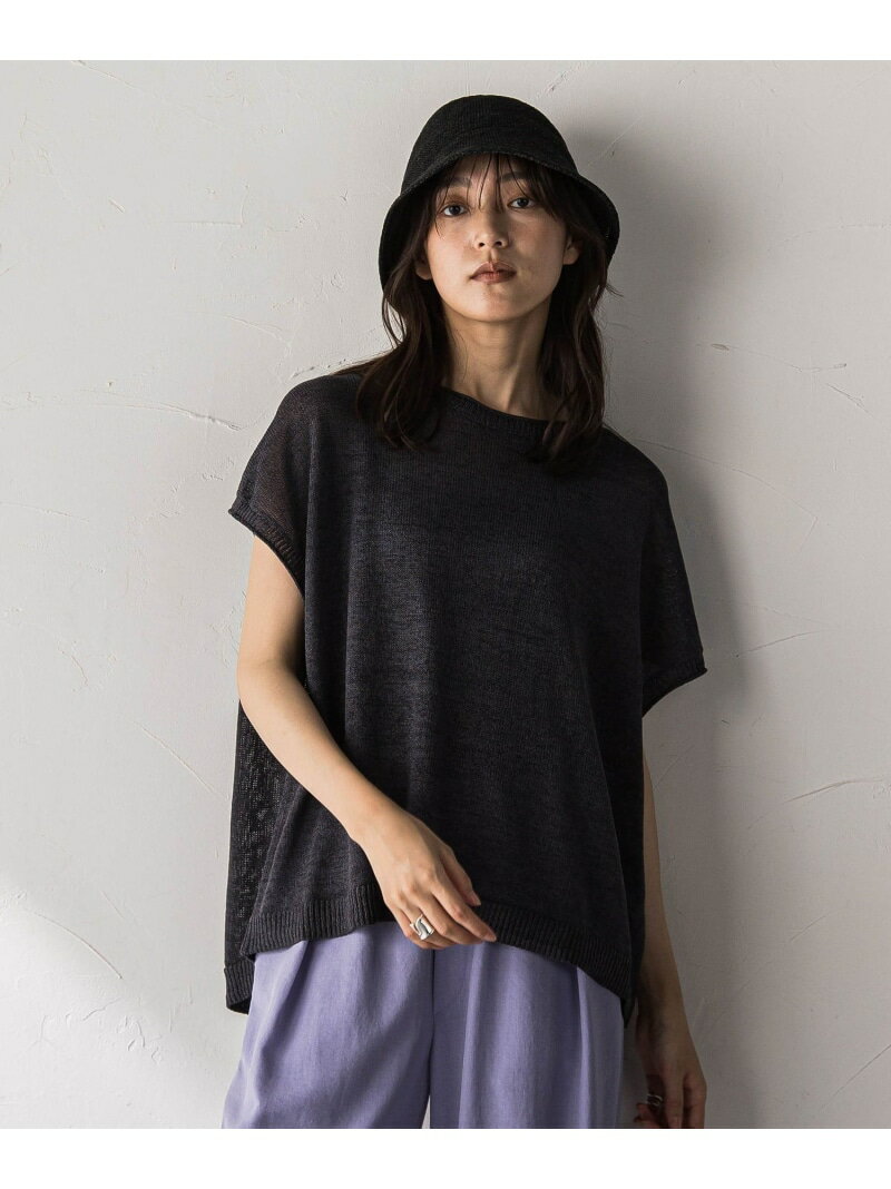 Rakuten - ペーパーヤーンフレンチスリーブプルオーバー MAYSON GREY メイソングレイ トップス ニット グレー ブラウン【送料無料】[Rakuten Fashion]