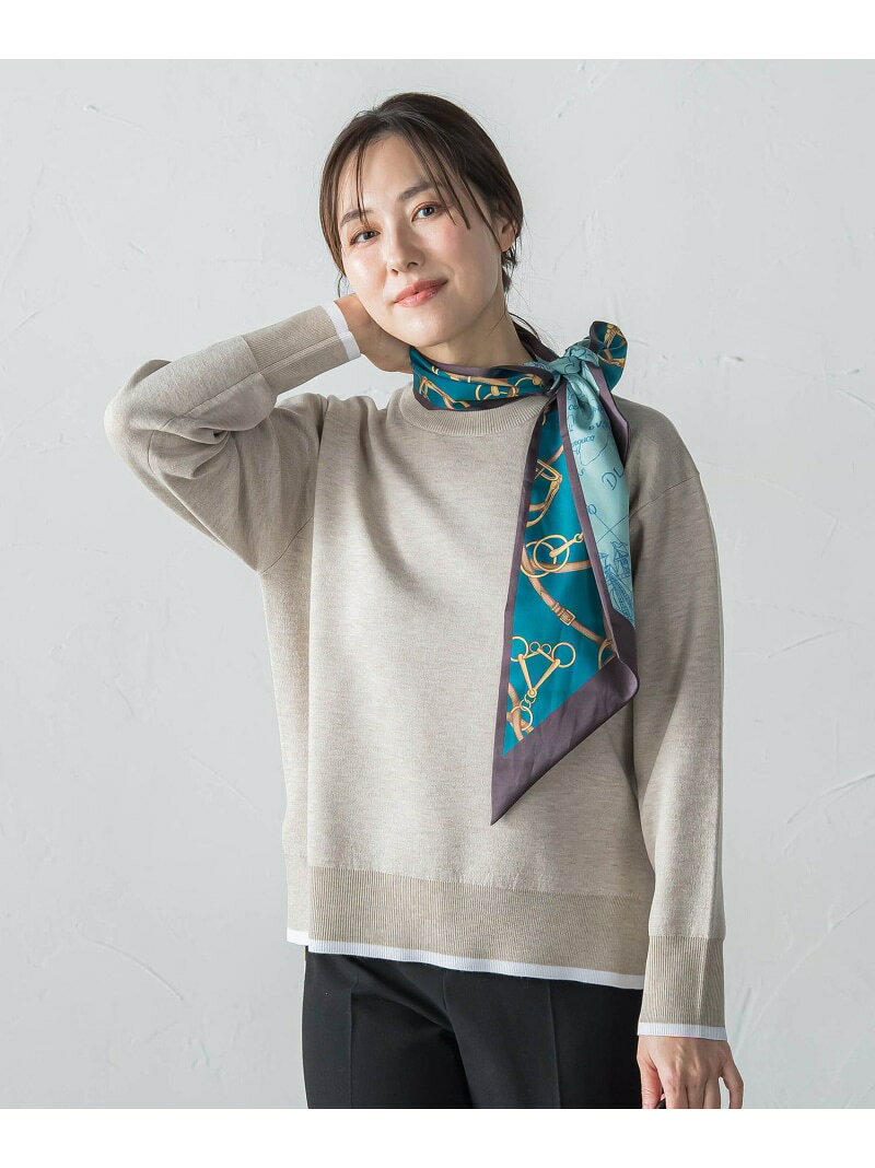 【SALE／30%OFF】配色クルーネックニット≪洗える≫ LAUTREAMONT ロートレアモン トップス ニット ブラウン ブラック ベージュ ピンク ブルー イエロー【RBA_E】【送料無料】[Rakuten Fashion]