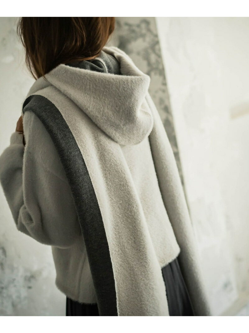 【SALE／50%OFF】フェザーヤーンWフェイスフーディニットストール≪手洗い可能≫ MAYSON GREY メイソングレイ ファッション雑貨 マフラー・ストール・ネックウォーマー オレンジ ブラウン グレー【RBA_E】【送料無料】[Rakuten Fashion]