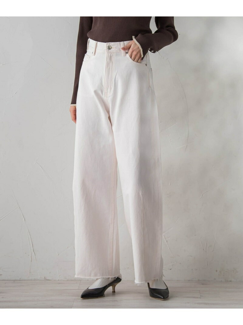 Rakuten - 【SALE／10%OFF】カーブデニムパンツ≪洗濯機で洗える≫ Droite lautreamont ドロワット・ロートレアモン パンツ ジーンズ・デニムパンツ ピンク ブルー【RBA_E】【送料無料】[Rakuten Fashion]