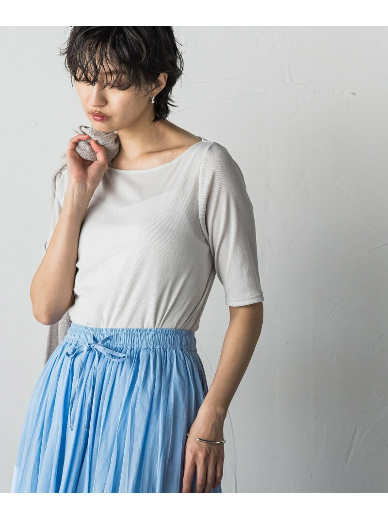 【SALE／40%OFF】シアーテレココンパクトTシャツ≪洗濯機で洗える≫ MAYSON GREY メイソングレイ トップス カットソー・Tシャツ ブラック グレー【RBA_E】【送料無料】[Rakuten Fashion]