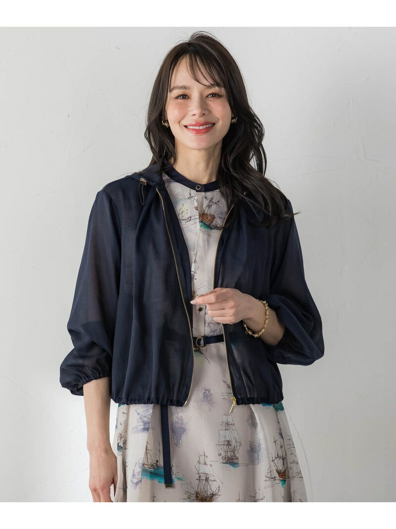 リネンシアーブルゾン Viaggio Blu ビアッジョブルー ジャケット・アウター テーラードジャケット・ブレザー ホワイト ネイビー ベージュ