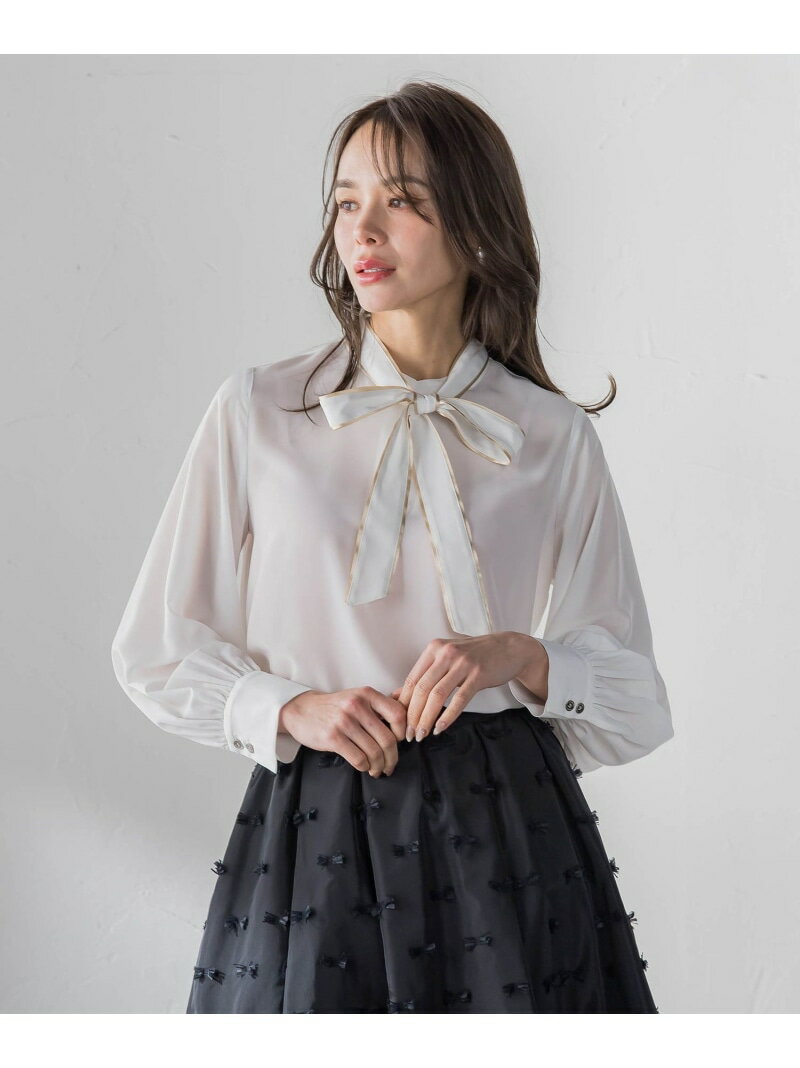 フェミニッシュデシンブラウス Viaggio Blu ビアッジョブルー トップス シャツ・ブラウス ホワイト ブルー【送料無料】[Rakuten Fashion]