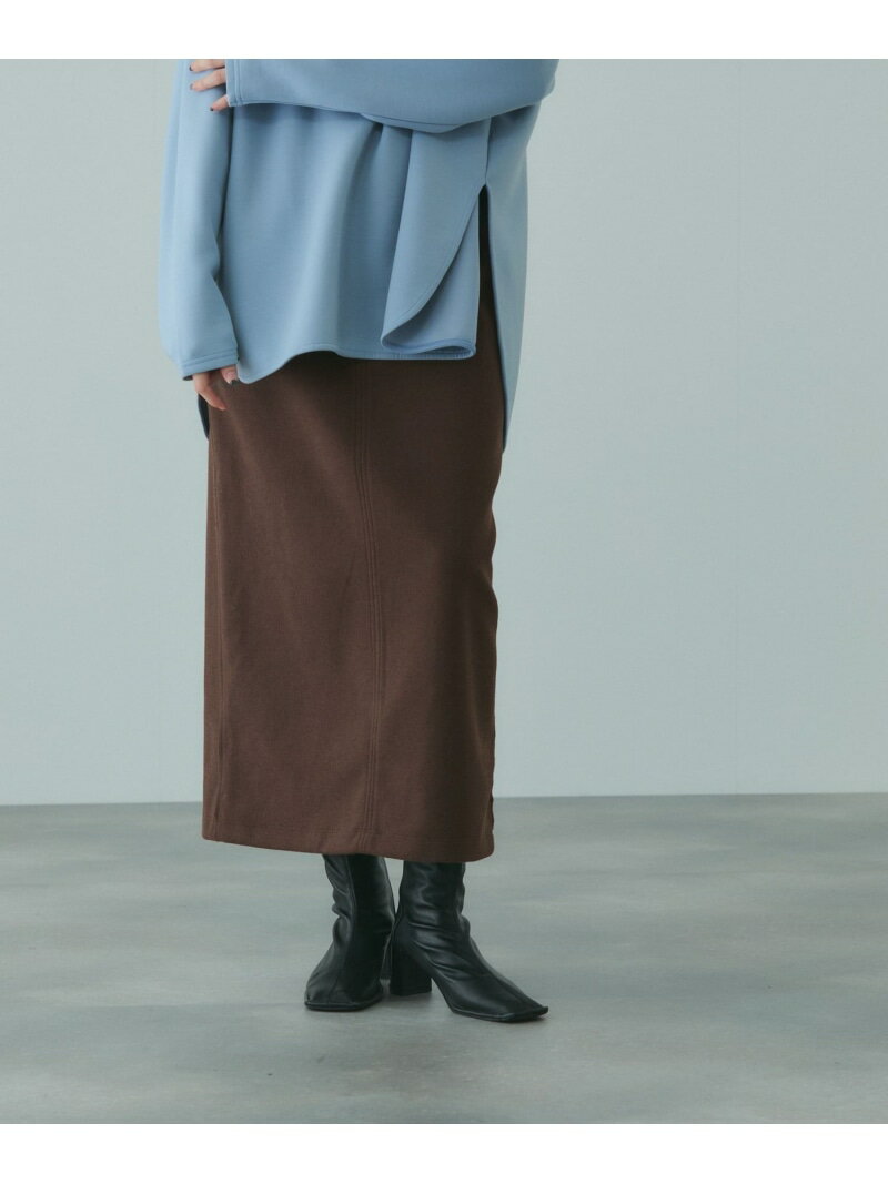 ソフトニットメルトンIラインスカート≪手洗い可能≫ VICKY ビッキー スカート その他のスカート ブラウン【送料無料】[Rakuten Fashion]