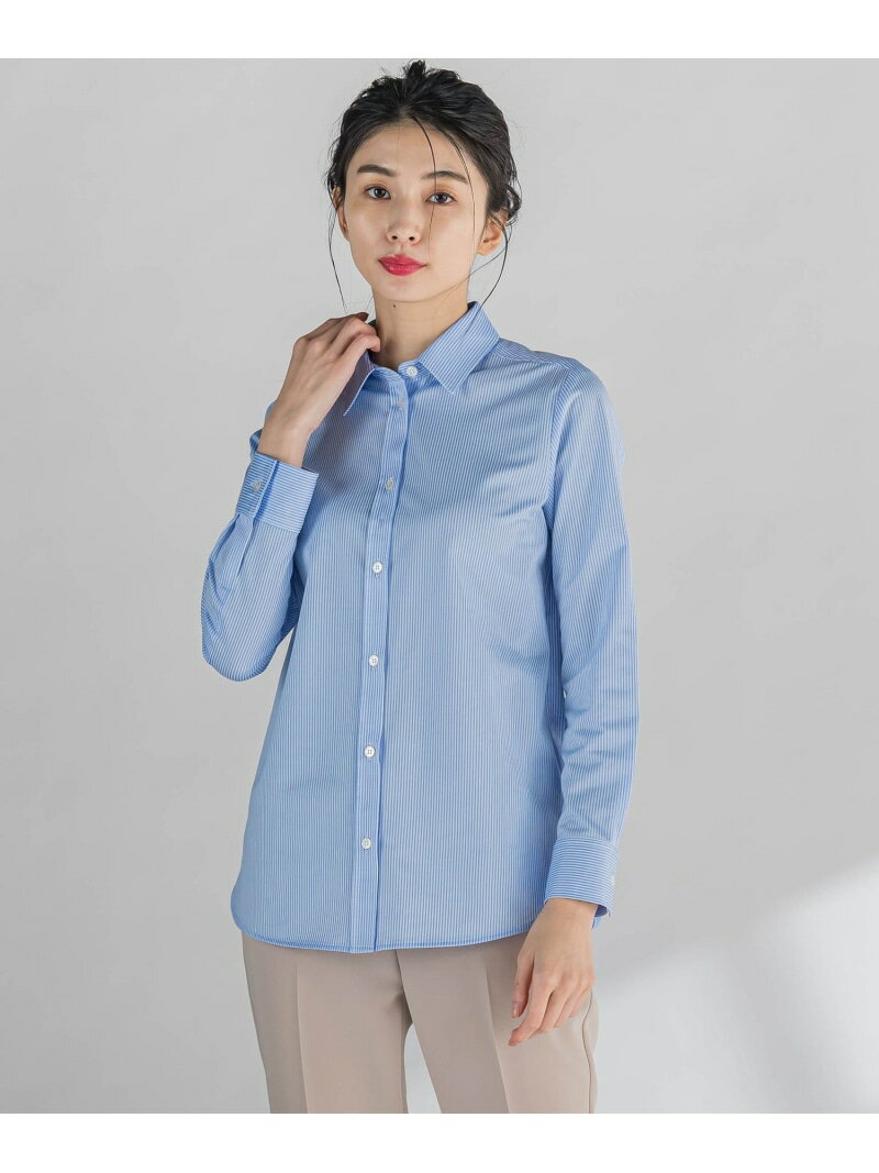 Rakuten - 【SALE／40%OFF】【大きいサイズ】L ストライプシャツ≪洗濯機で洗える≫ la.f... ラ・エフ トップス シャツ・ブラウス ブルー ベージュ【RBA_E】【送料無料】[Rakuten Fashion]