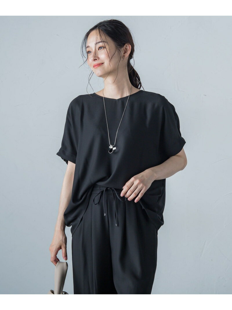 Rakuten - 【SALE／30%OFF】SPFストレッチジョーゼットブラウス≪洗濯機で洗える≫ LAUTREAMONT ロートレアモン トップス シャツ・ブラウス ブラック ベージュ【RBA_E】【送料無料】[Rakuten Fashion]