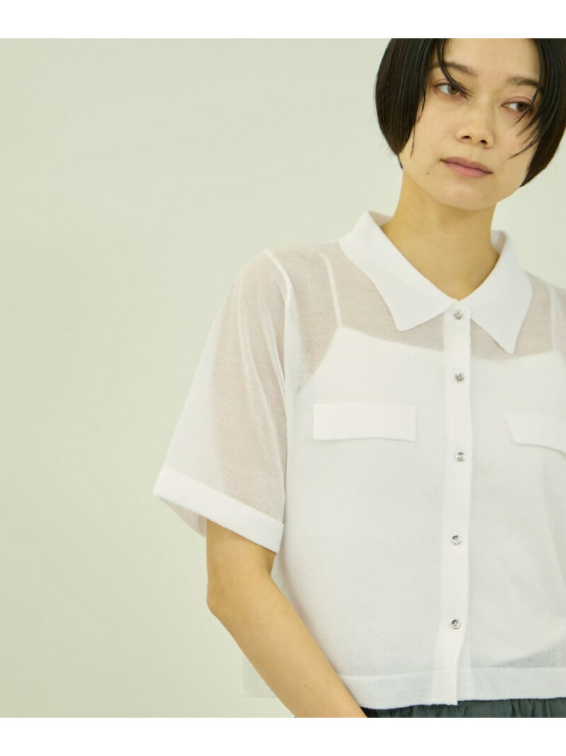 Rakuten - 【SALE／20%OFF】メッシュポロラメニットカーデ VICKY ビッキー トップス カーディガン ブラック ホワイト【RBA_E】【送料無料】[Rakuten Fashion]