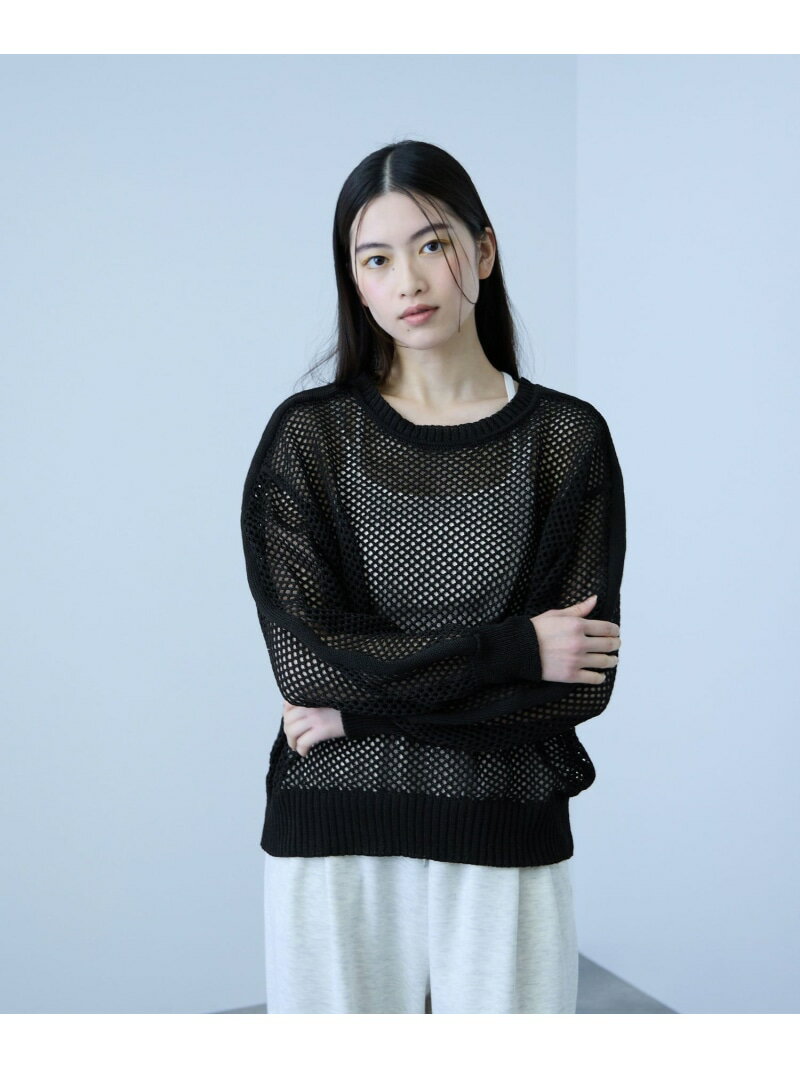 クルーネックワイドプルオーバー VICKY ビッキー トップス ニット ブラック ホワイト ブルー カーキグリーン【送料無料】[Rakuten Fash..