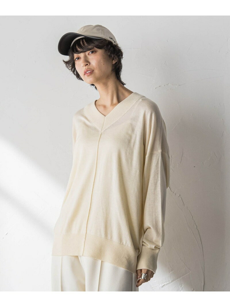 Rakuten - 【SALE／30%OFF】【新色追加】Vネックコクーンニットプルオーバー≪手洗い可能≫ MAYSON GREY メイソングレイ トップス ニット ベージュ レッド ブラック ピンク ブルー ブラウン イエロー【RBA_E】【送料無料】[Rakuten Fashion]