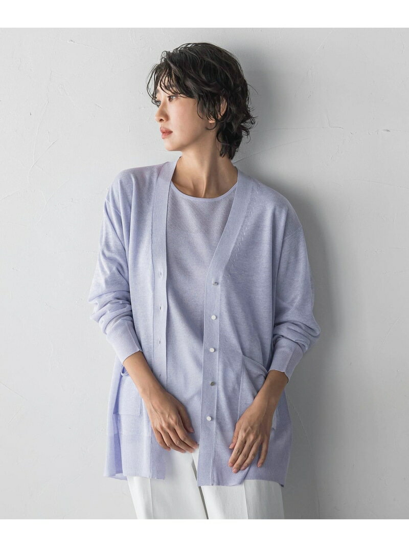 ギャラクシーニットカーディガン la.f... ラ・エフ トップス ニット パープル ネイビー【送料無料】[Rakuten Fashion]