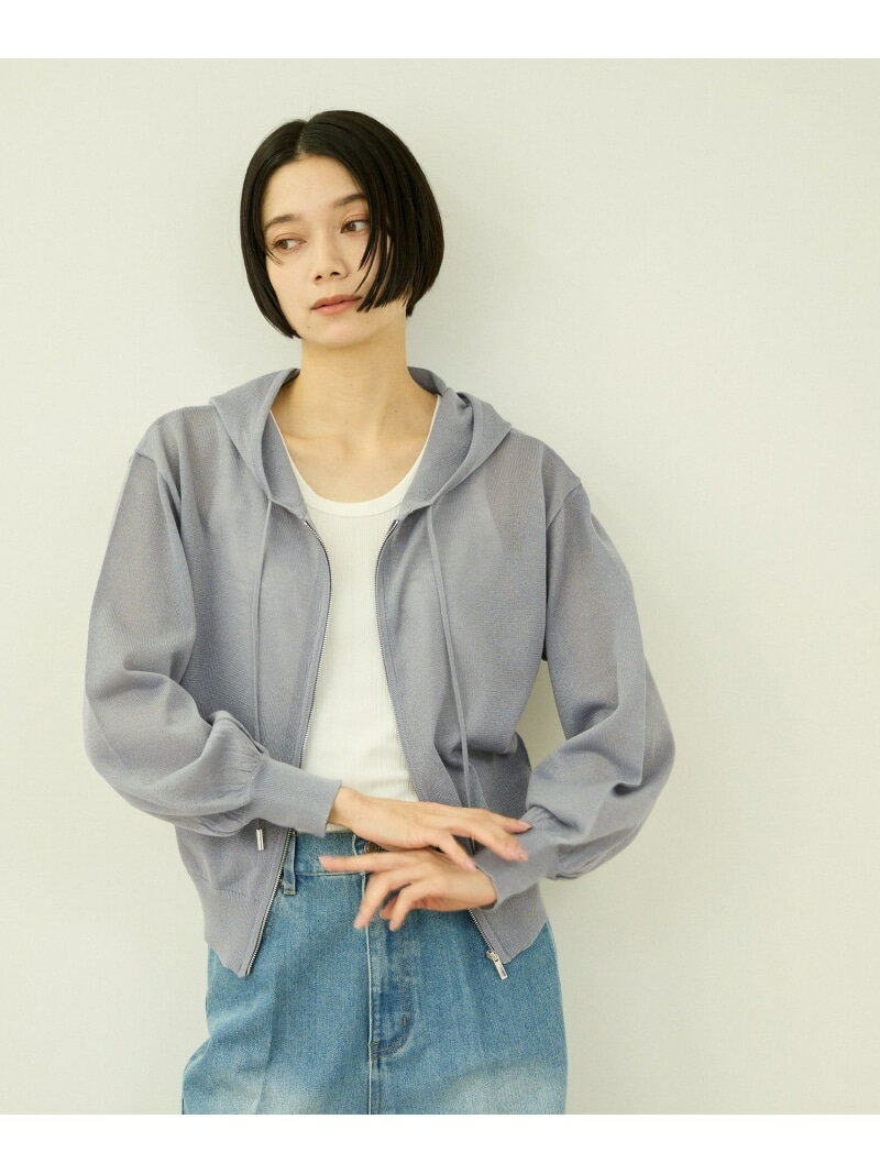 ラメシアーニットパーカー VICKY ビッキー トップス ニット ホワイト ブラック